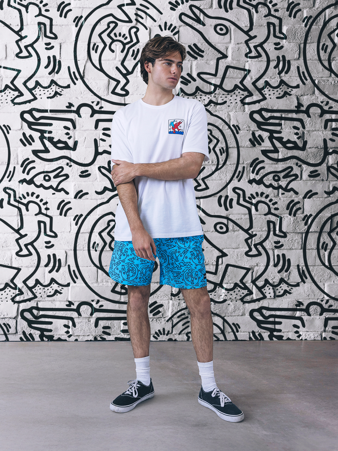 Hurley x Keith Haring Dolphin Ride Short Sleeve Graphic Tee
