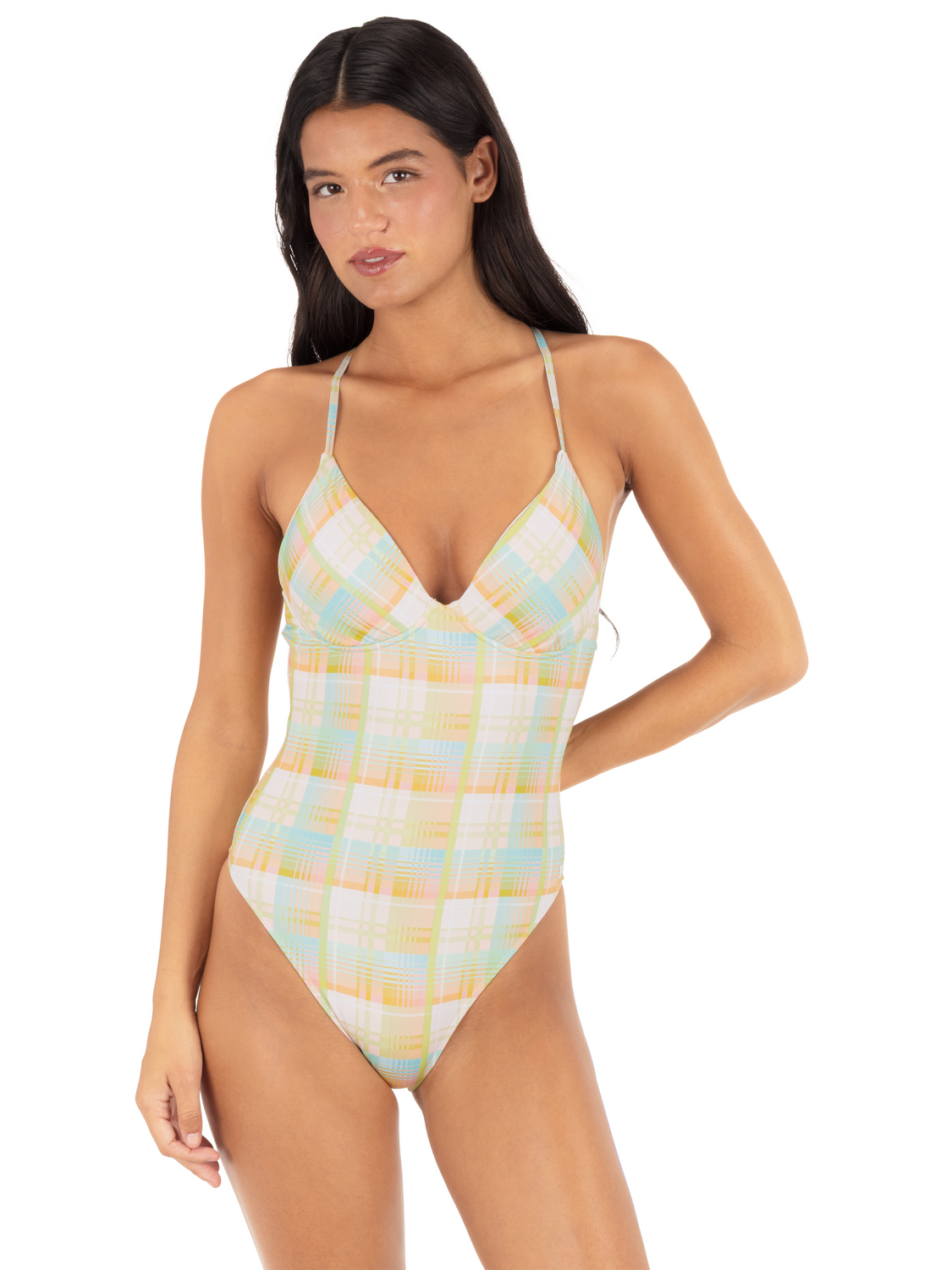 Vacay Plaid Soft Cup Moderate One Piece