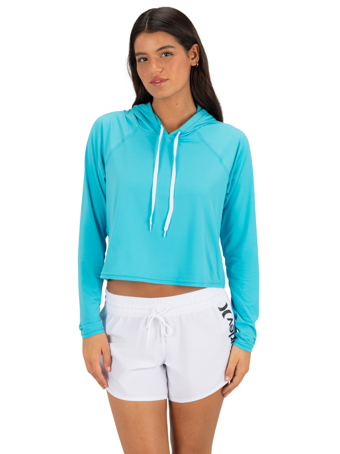 One & Only Solid Long Sleeve Hooded Rashguard
