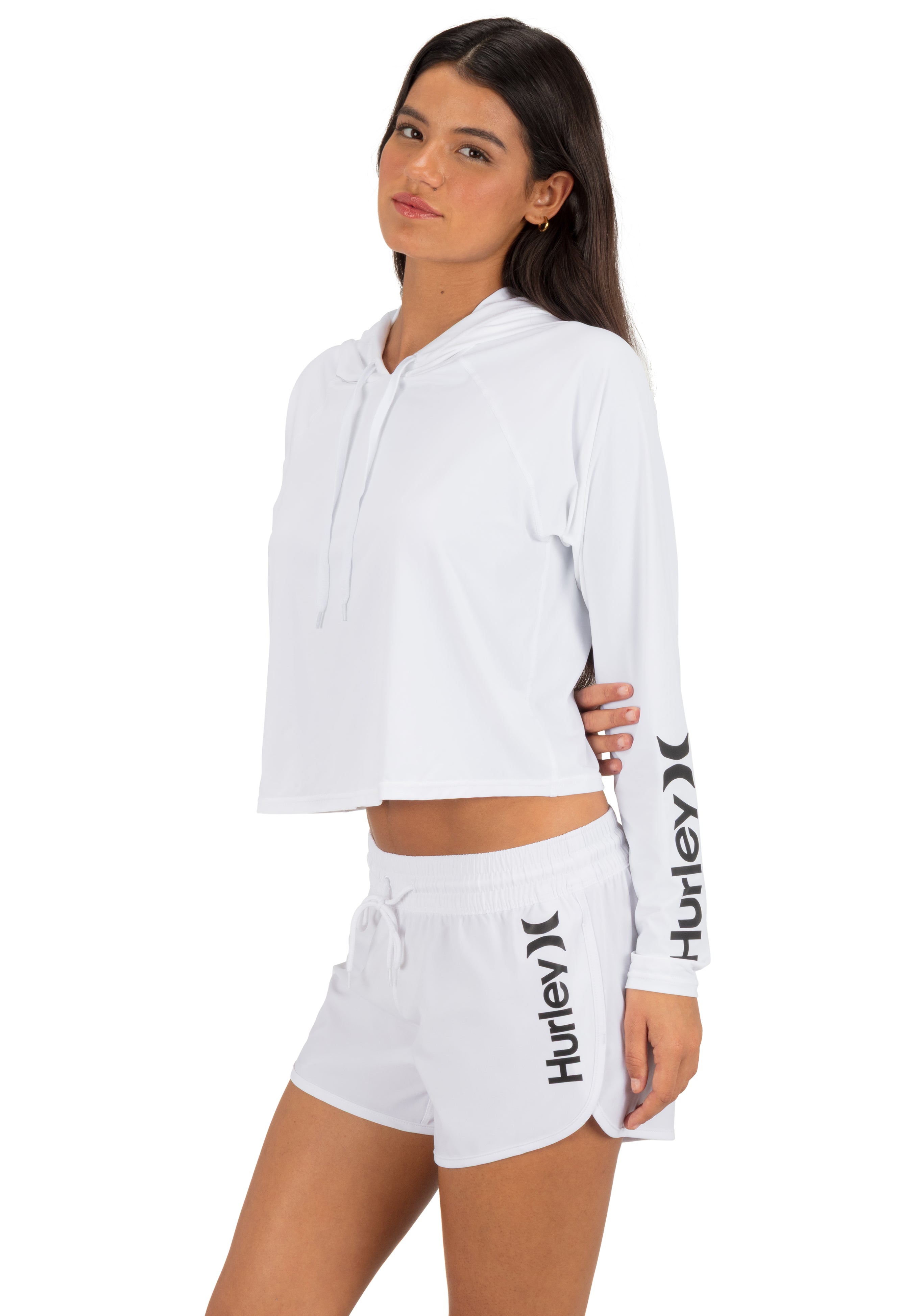 One & Only Solid Long Sleeve Hooded Rashguard
