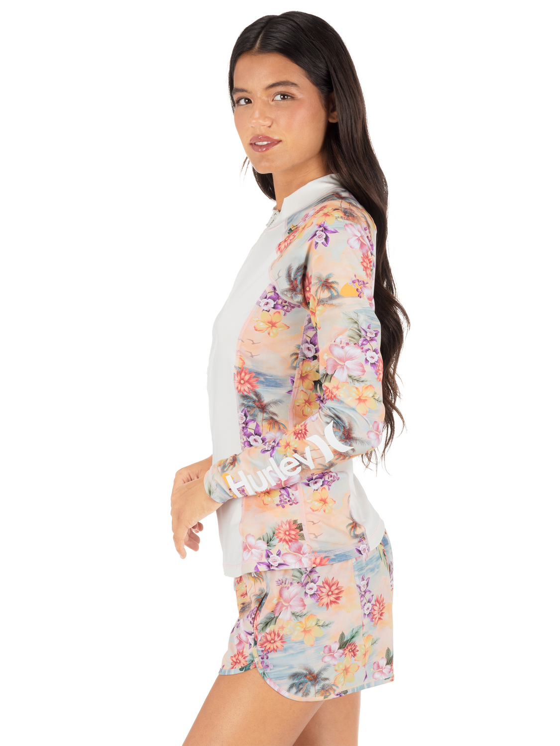 Scenic Sunset Long Sleeve Front Zip Rashguard