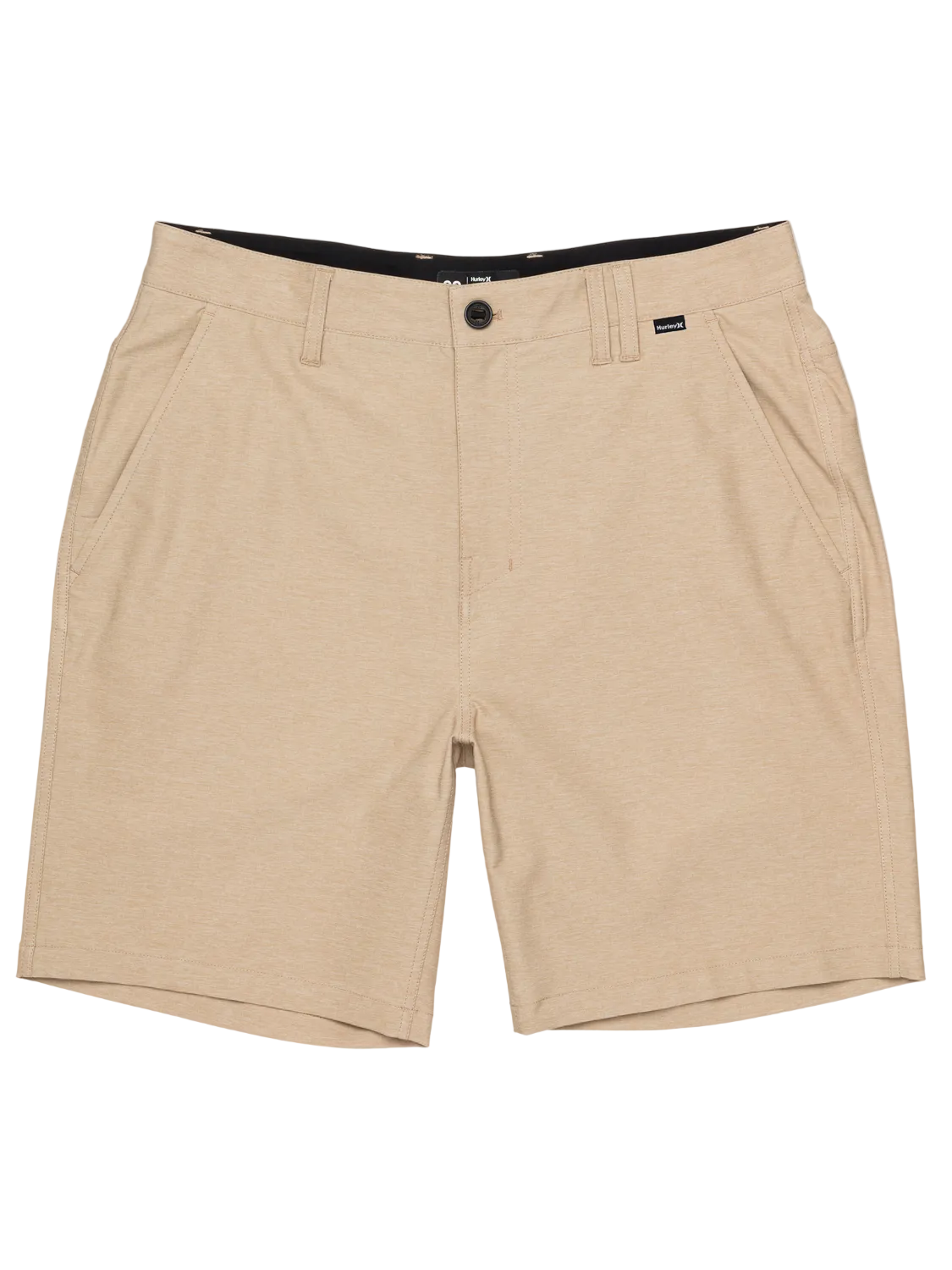 Beige shorts on a white background