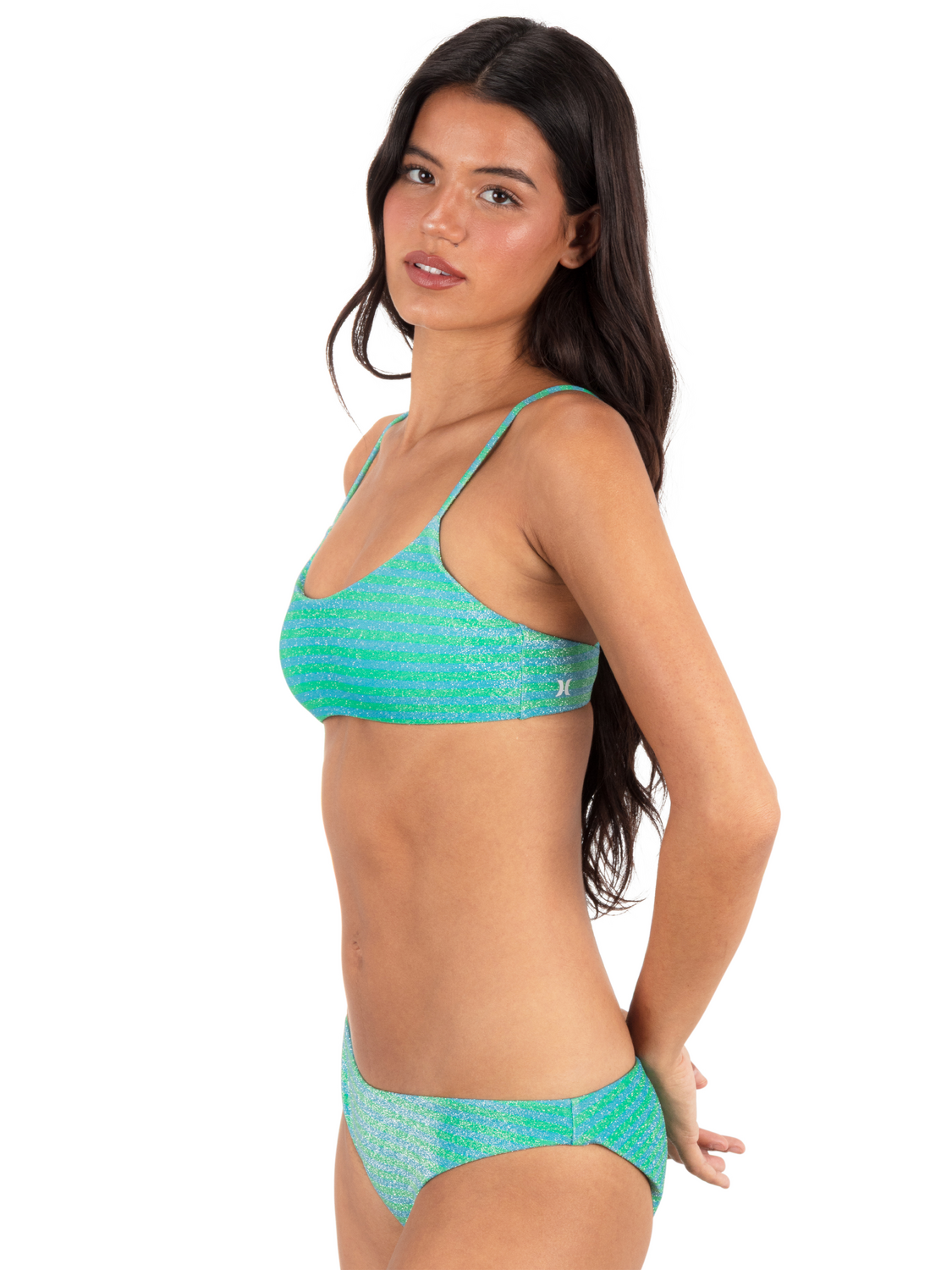 Shine Stripe Scoop Front Bralette
