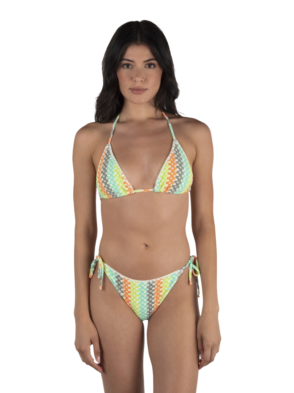 Stripe Crochet Scrunch Cheeky Bottom