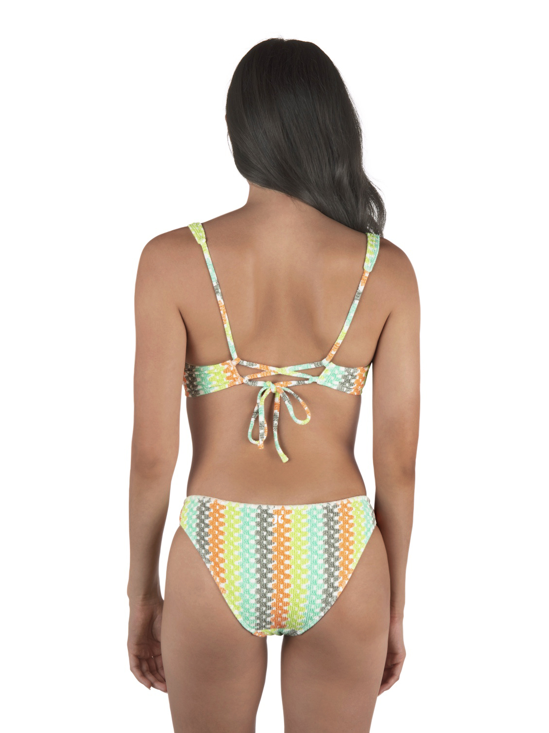 Stripe Crochet Scrunch Bralette