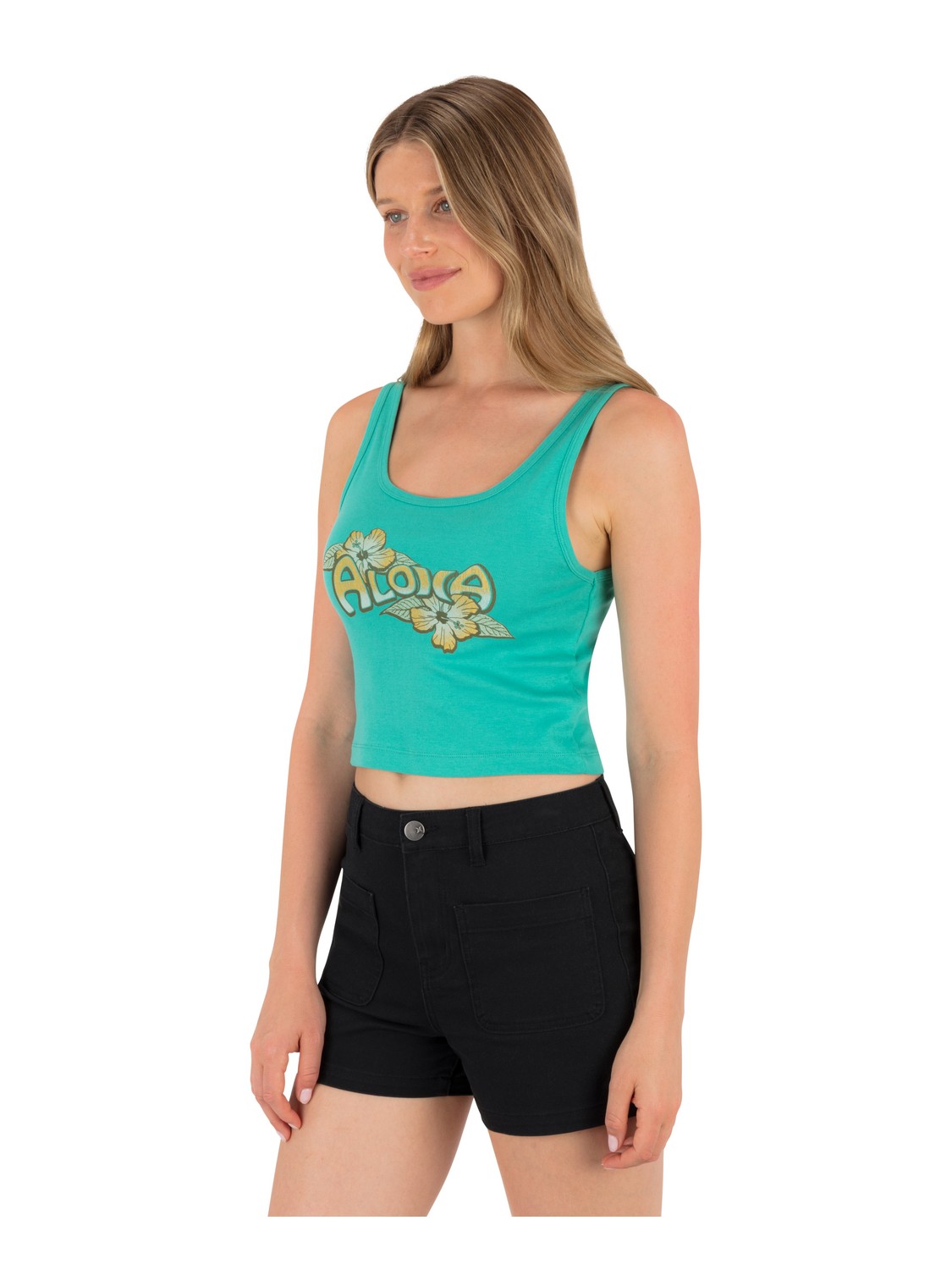 Aloha Scoop Crop Tank