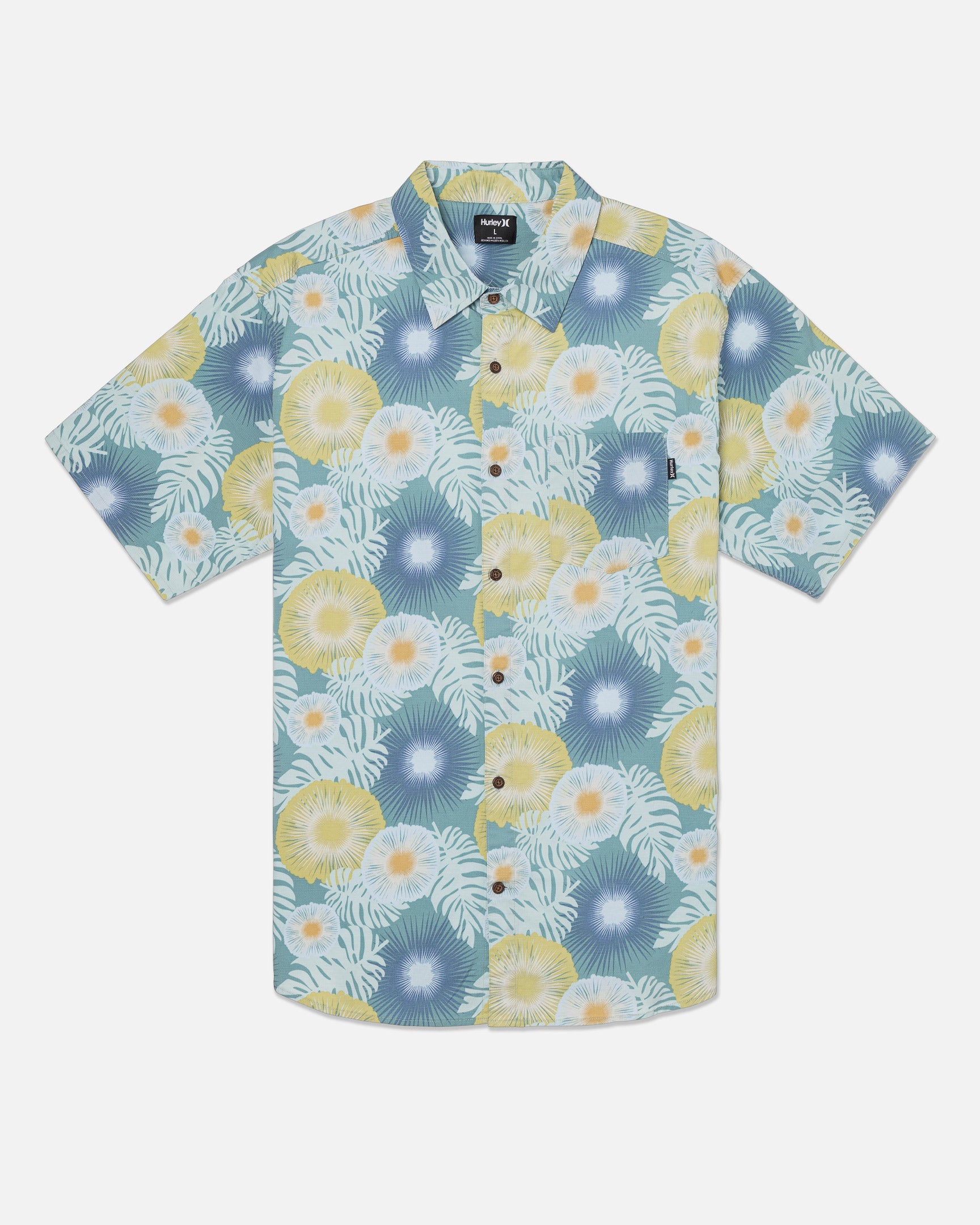 Hurley Camicia Hawaii Uomo Maniche Corte - Stile Estivo Con Stretch E Tasca Occhiali - Foto 7