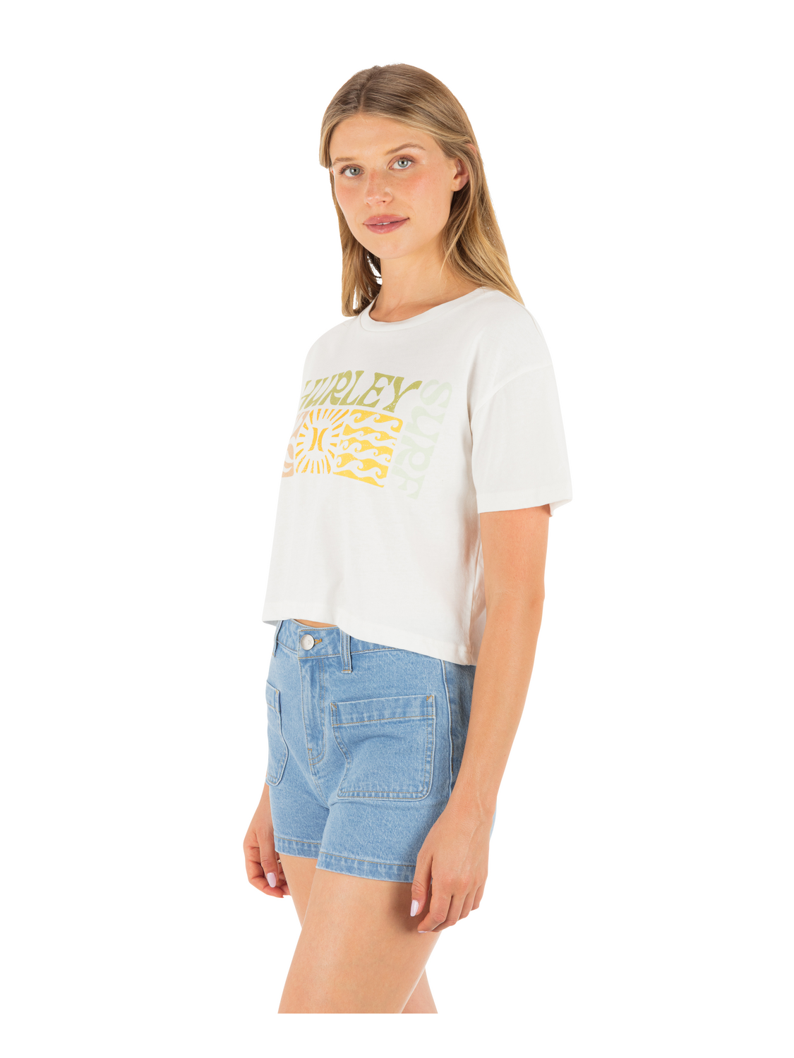 Surf Days Boxy Crop Tee