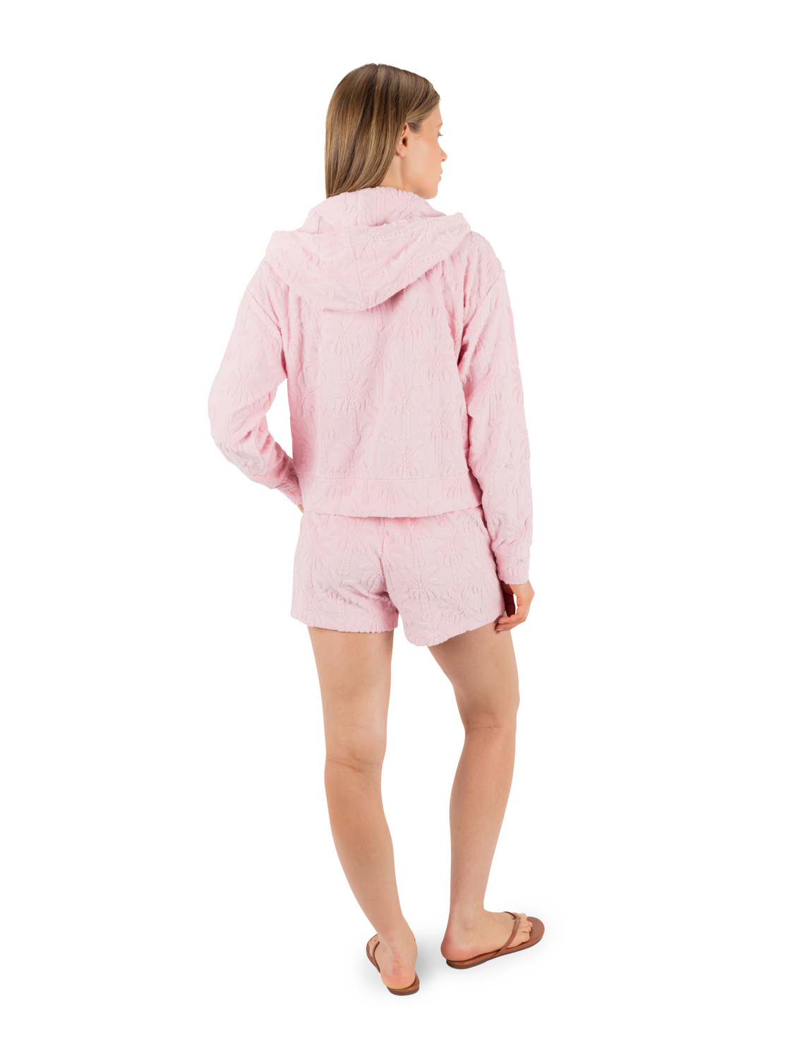 Castaway Palms Crop Zip Hoodie