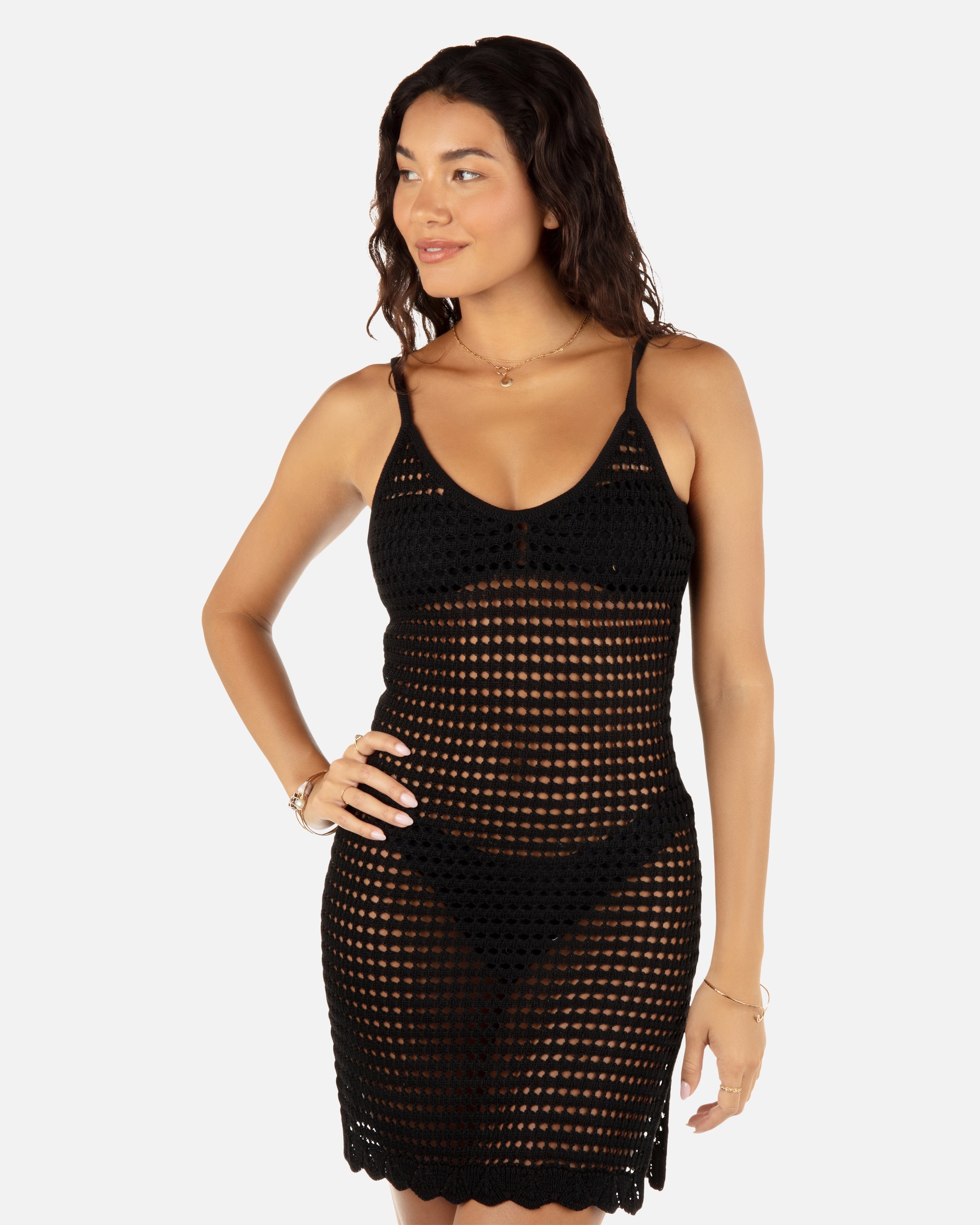 Crochet Mini Dress Hurley Crochet Mini Dress Hurley