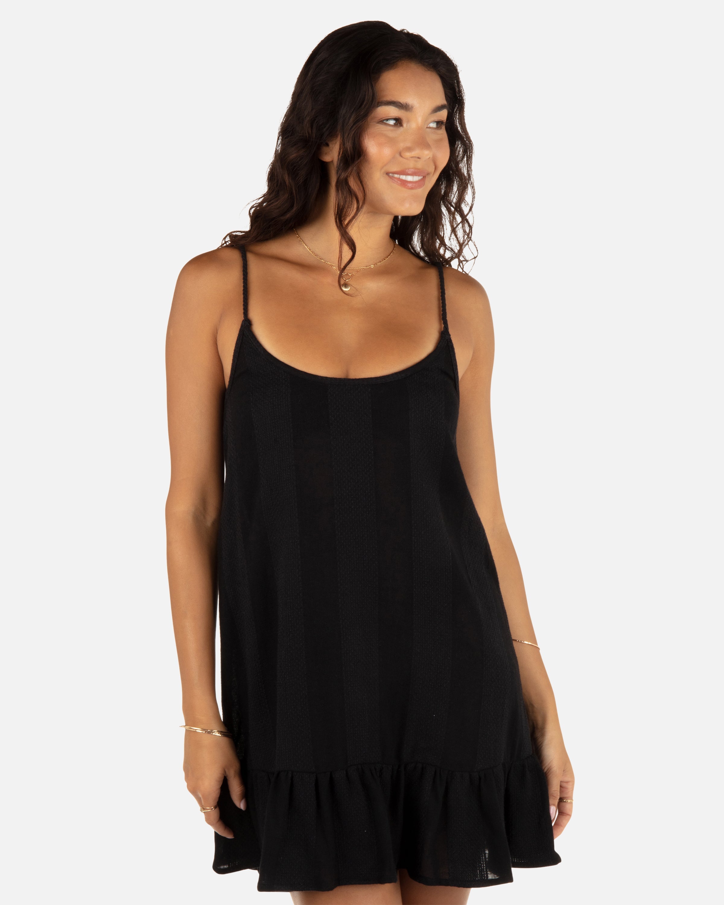 Solid Stripe Gauze Scoop Neck Mini Dress – Hurley Solid Stripe Gauze Scoop Neck Mini Dress – Hurley