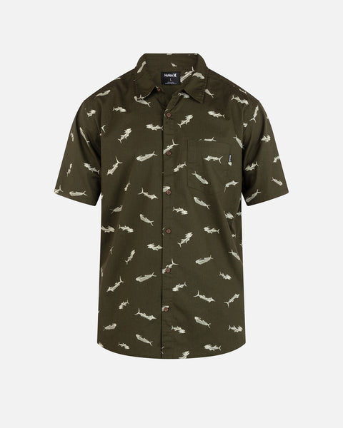 Charcoal Fern - One And Only Lido Stretch Short Sleeve Shirt | Hurley
