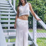 Embroidered Crochet Jacquard Tank