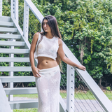 Embroidered Crochet Skirt