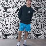 Hurley x Keith Haring Dolphin Ride Crewneck Sweatshirt