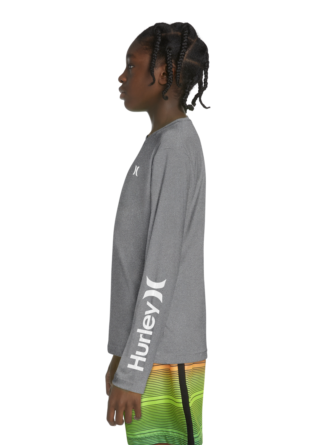 Boys' Icon Heathered UPF Long Sleeve Top