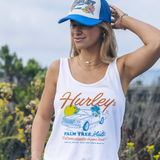 Palm Tree Auto Scoop Hem Tank