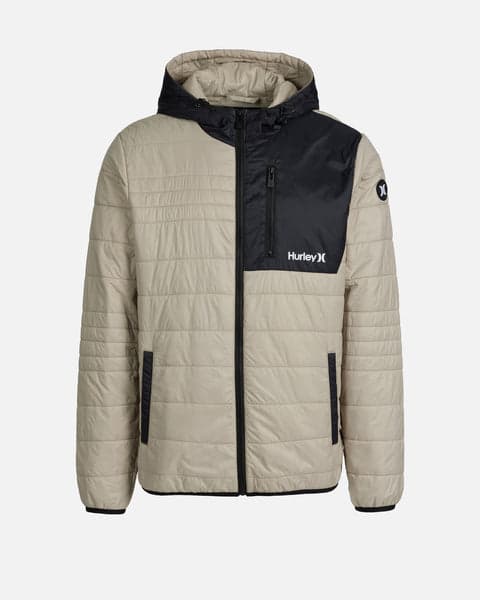 Khaki - Carrick Quilted Packable Jacket | Hurley
