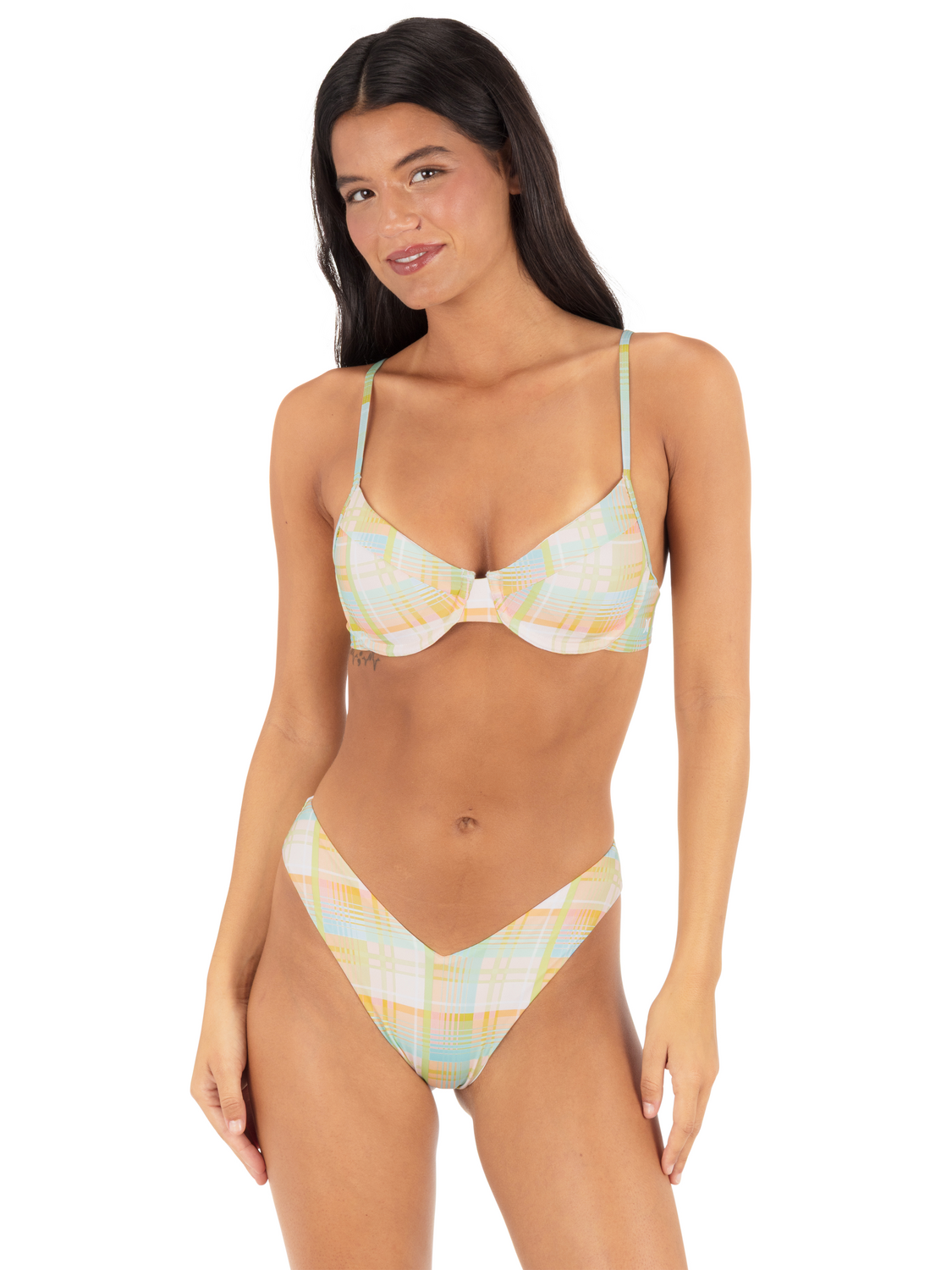 Vacay Plaid V-Front Skimpy