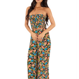 Miami Garden Smocked Crop Top