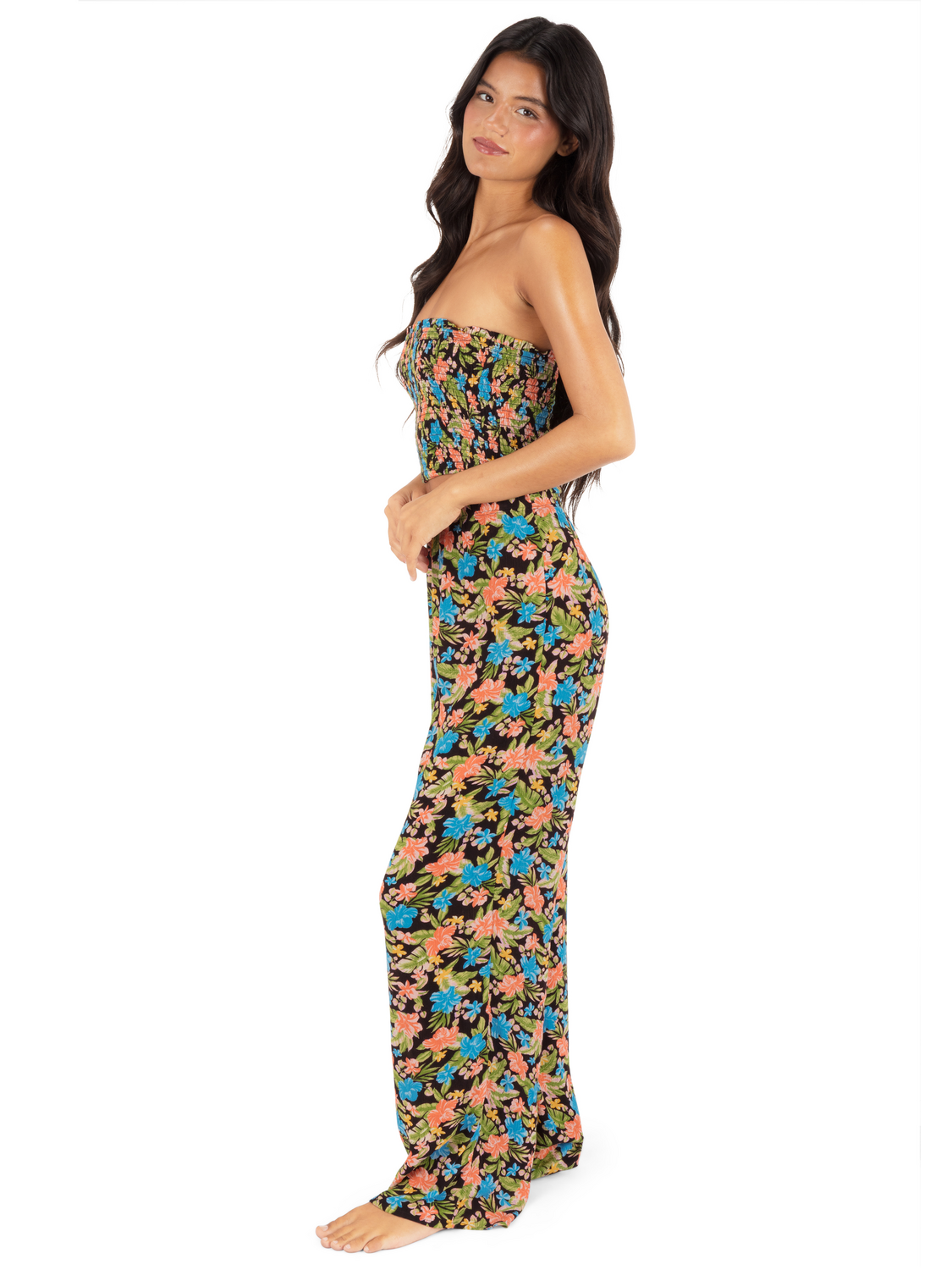 Miami Garden Smocked Crop Top