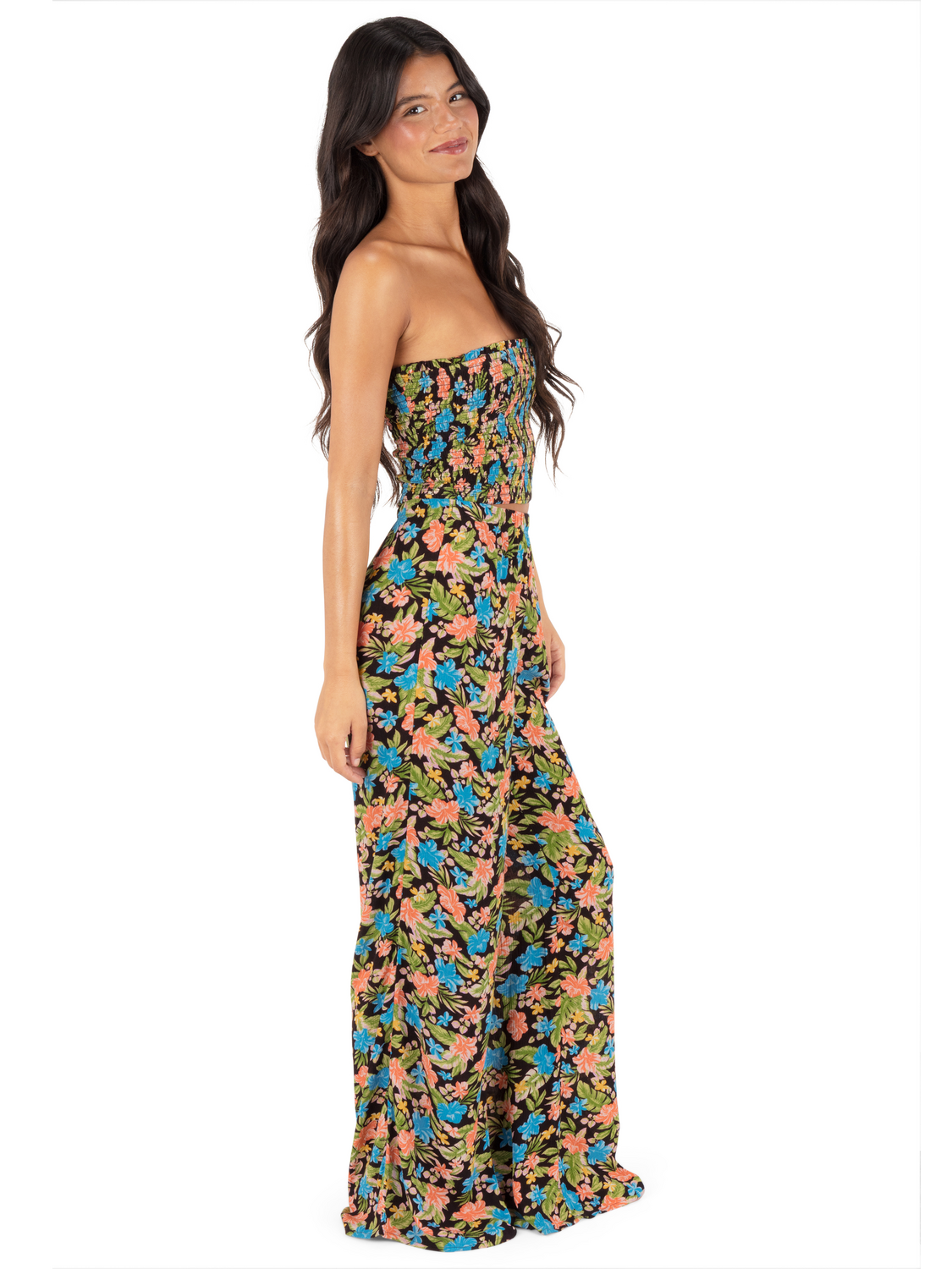 Miami Garden Smocked Crop Top