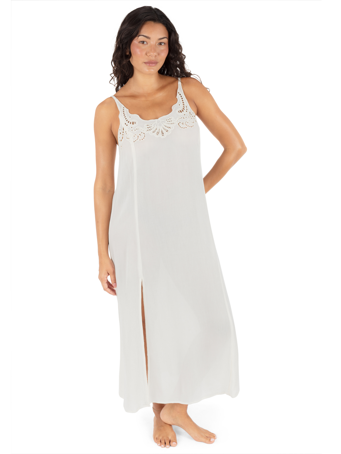 Embroidered Midi Dress