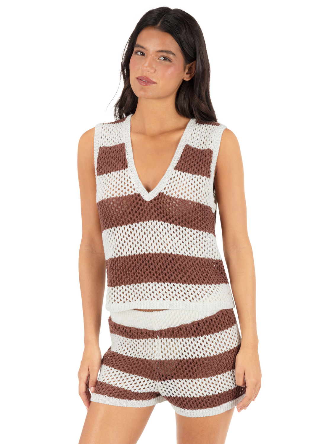 Stripe Crochet Vest