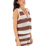 Stripe Crochet Vest