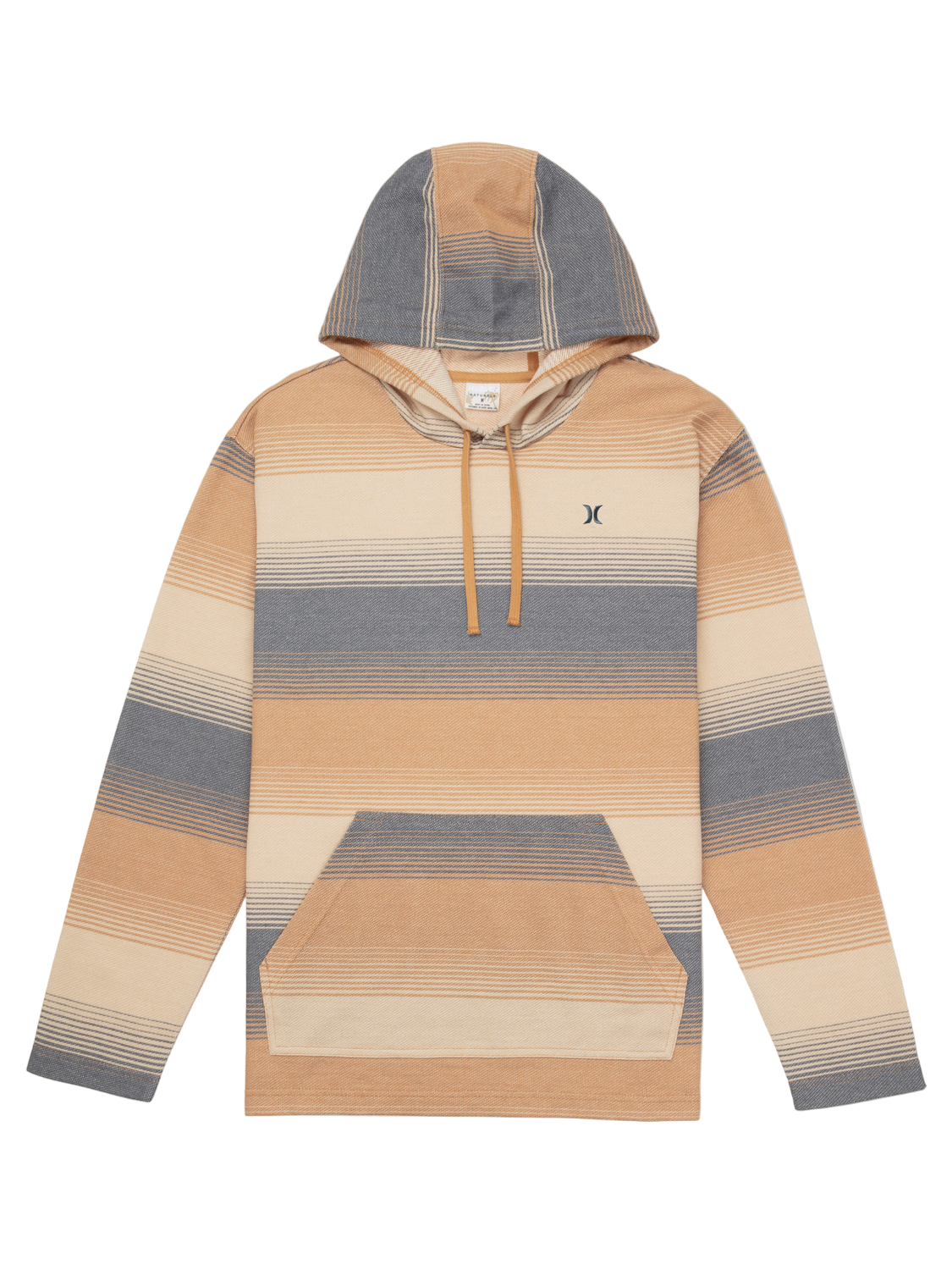 Hoodie with striped pattern on a white background