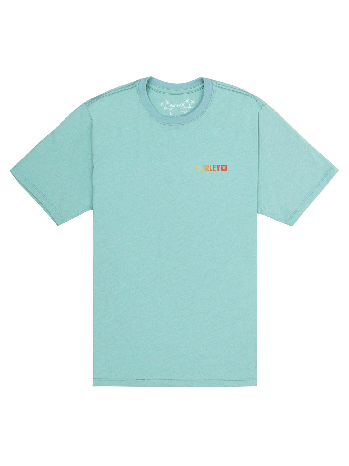 Light blue t-shirt with a logo on a white background