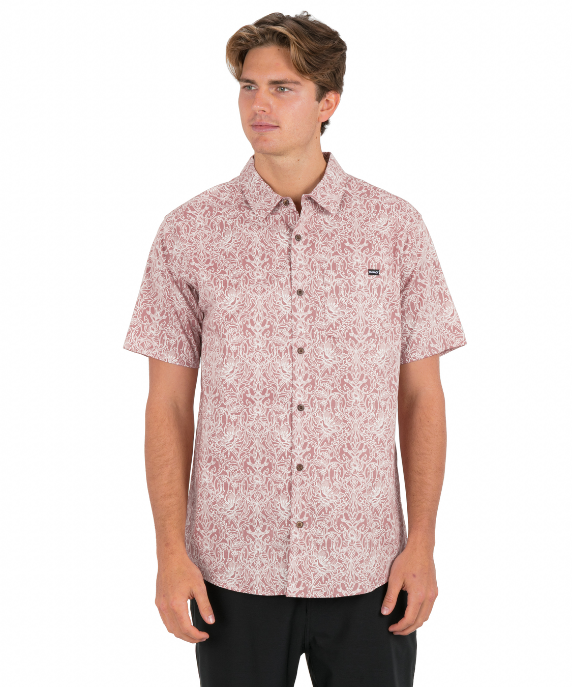 hurley dress shirt Hurley Men's Stretch Woven Cotton Shirt