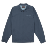 Blue jacket with brand logo on a white background