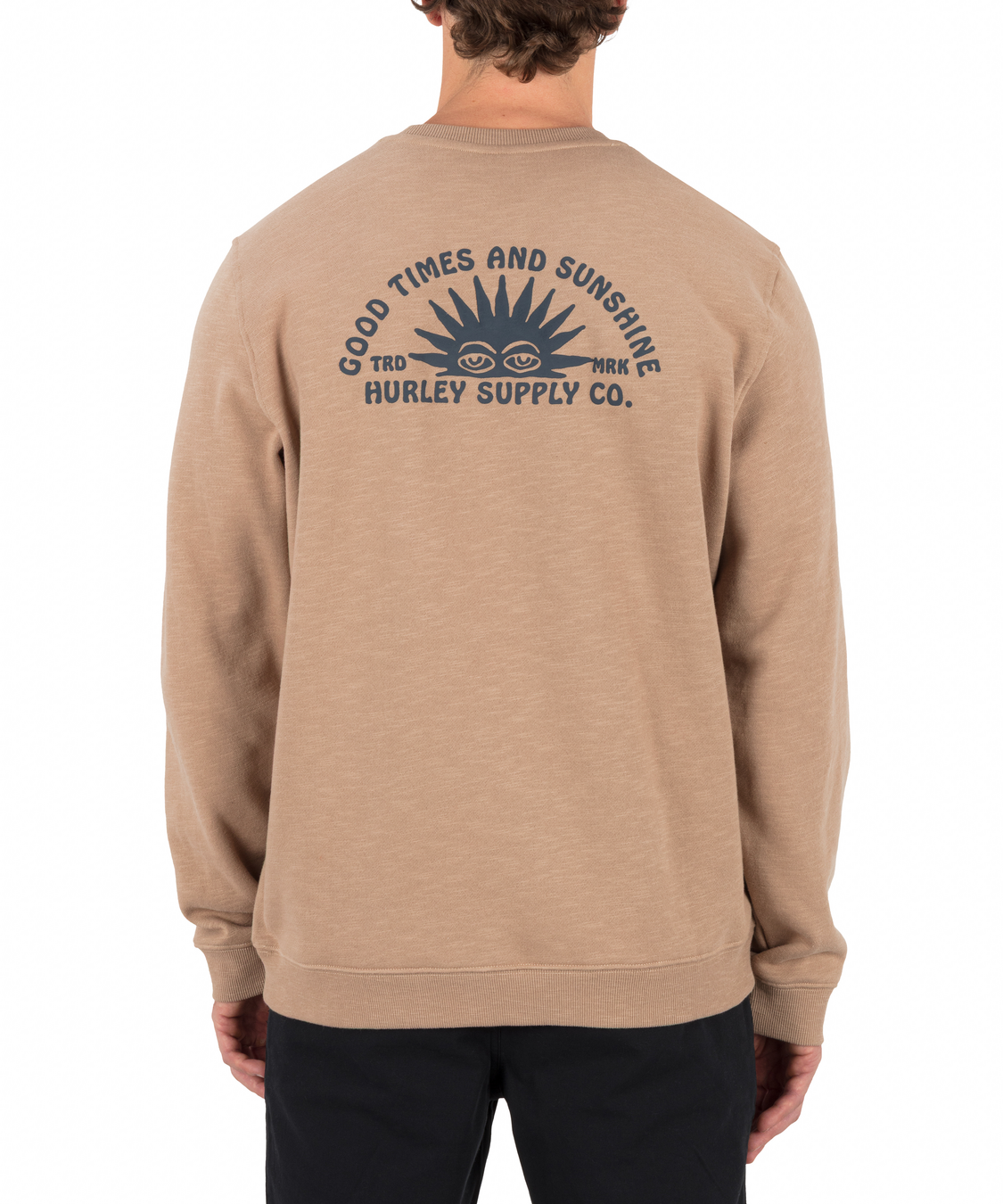 Hurley Lounge Slub Fleece Crew Men's Tracksuit Top Hurley Lounge Slub Fleece Crew Men's Tracksuit Top
