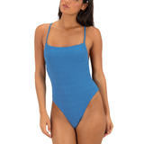 Wave Jacquard Stripe Cheeky One Piece