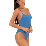 Wave Jacquard Stripe Cheeky One Piece