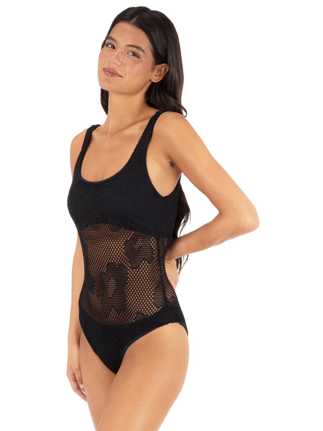 Daisy Mesh Moderate One Piece