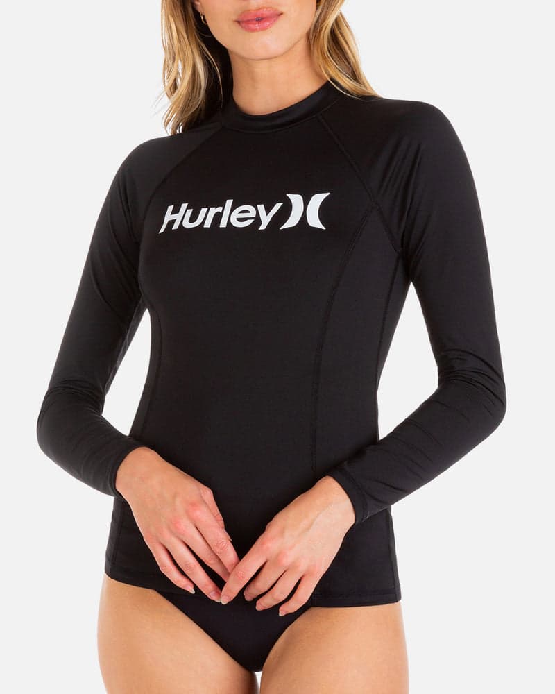 One And Only Solid Mock Neck Long Sleeve Rashguard