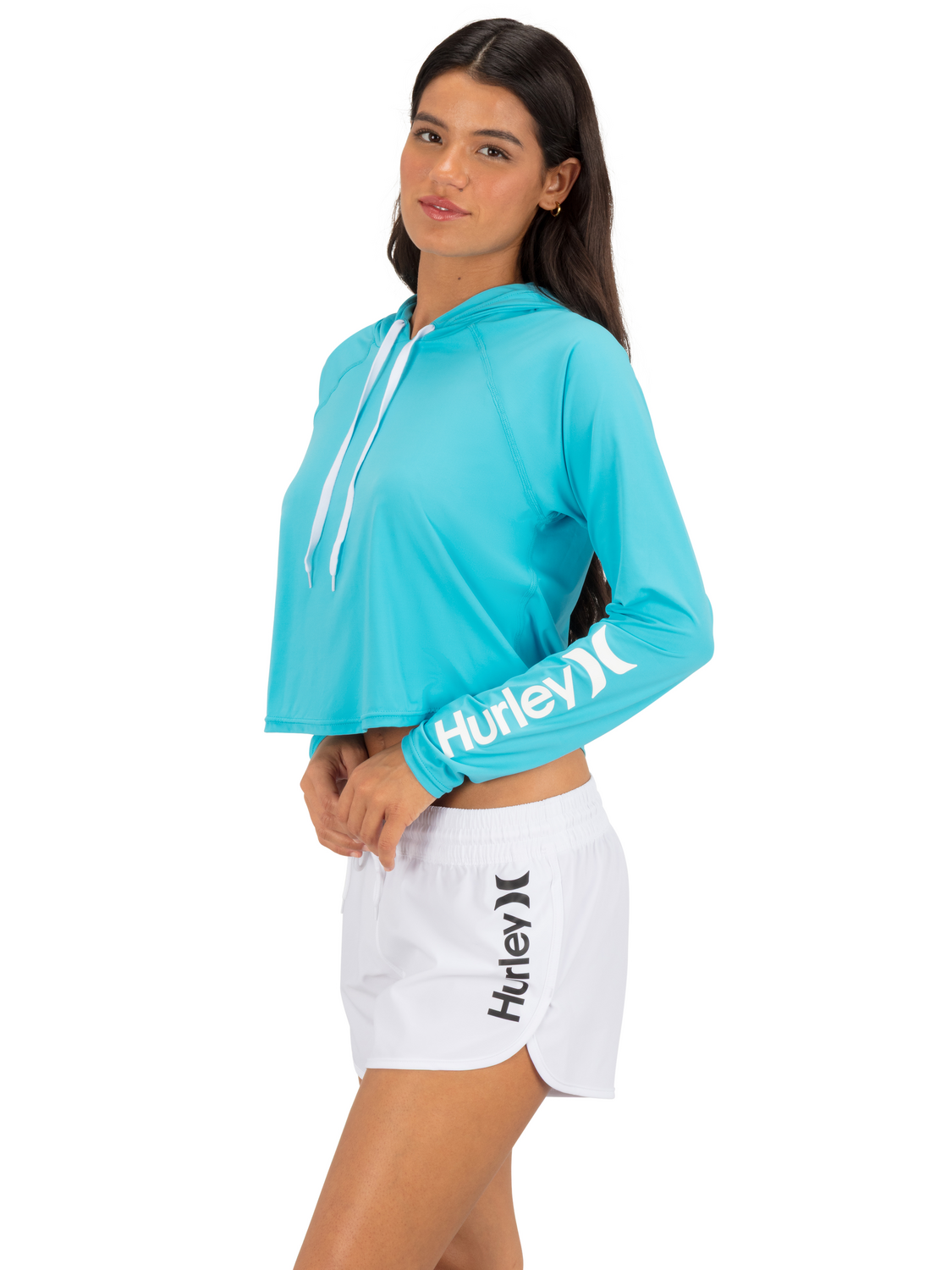 One & Only Solid Long Sleeve Hooded Rashguard
