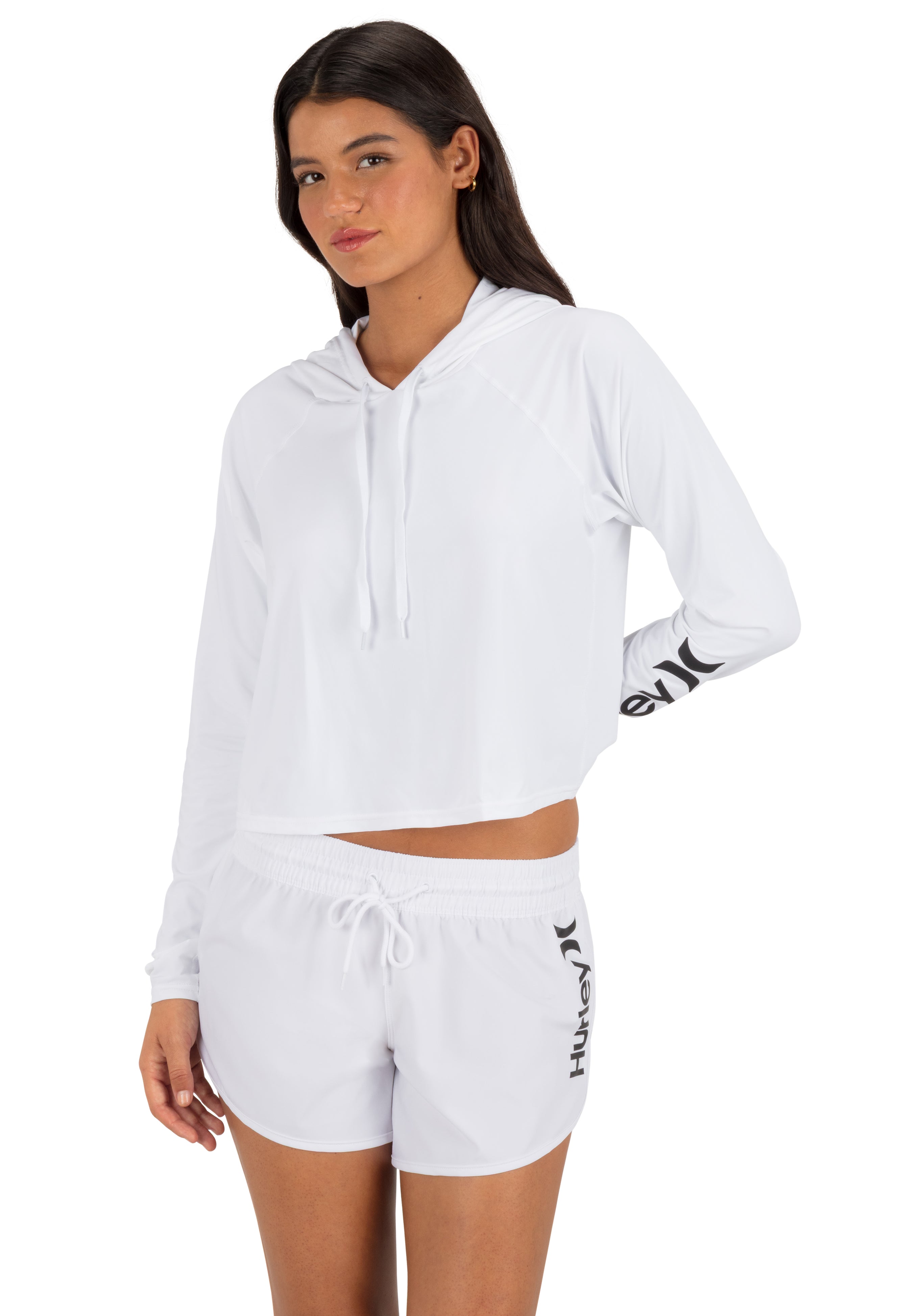One & Only Solid Long Sleeve Hooded Rashguard