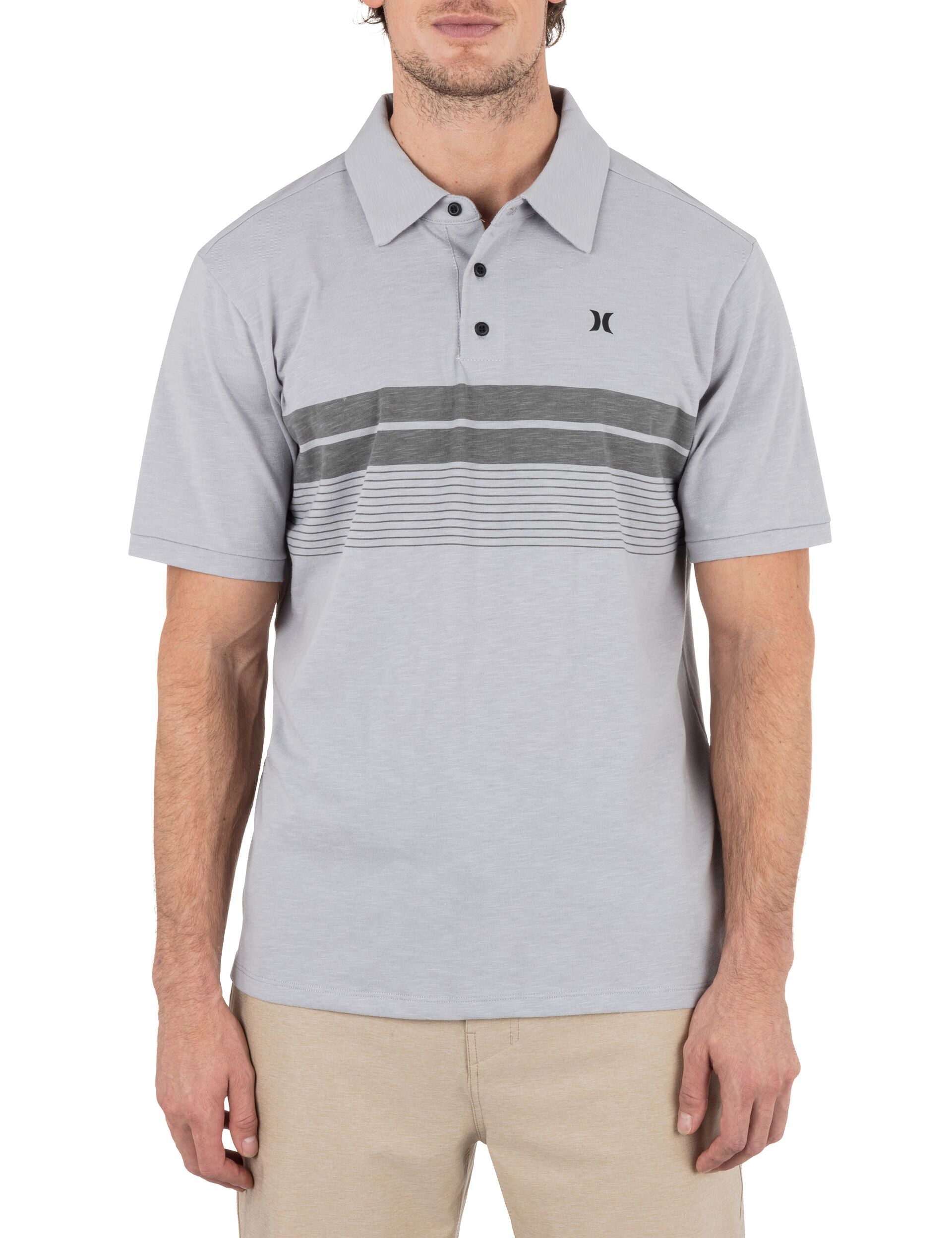 Printed Stripe Slub Polo Short Sleeve
