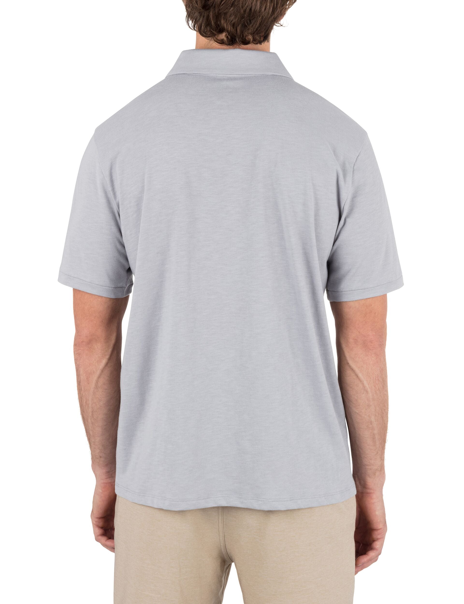 Printed Stripe Slub Polo Short Sleeve