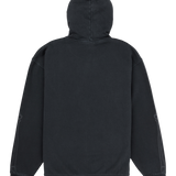 Black hoodie shown from the back on a white background