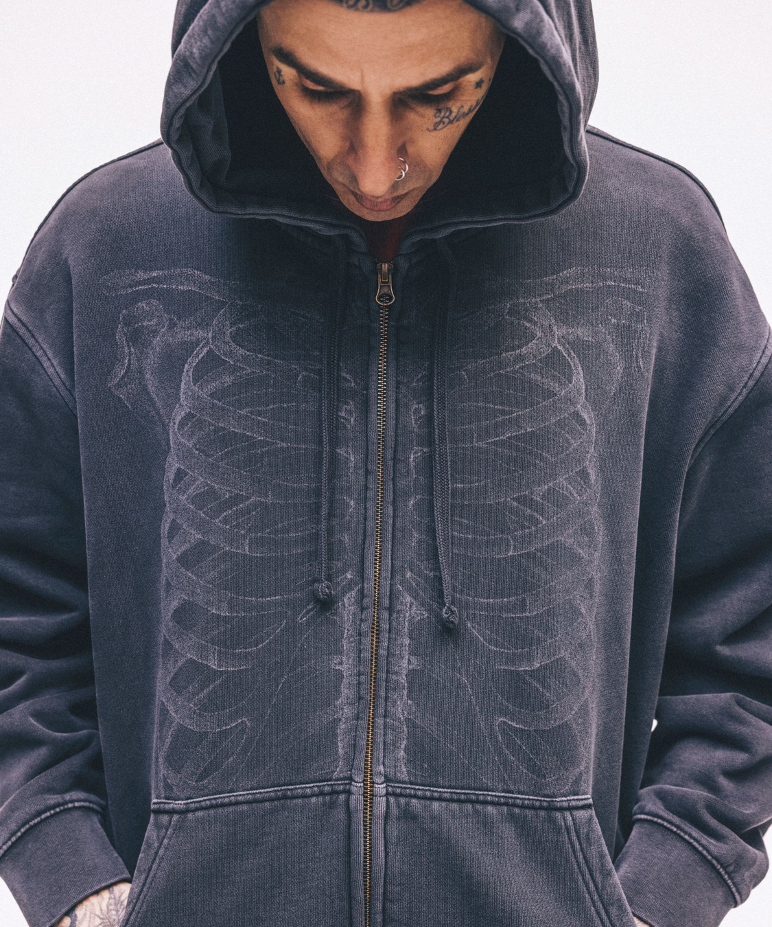 Sherpa Hoodie For Girls Black Purple Ombre Zip Up Fleece Lined