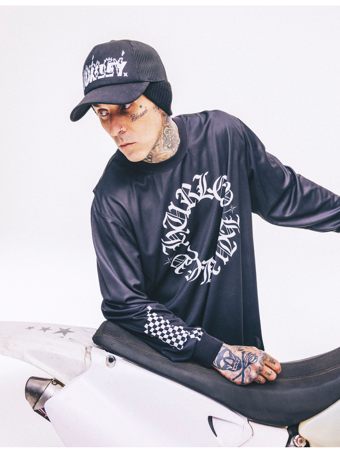 Hurley x Travis Barker Check Out Long Sleeve Jersey