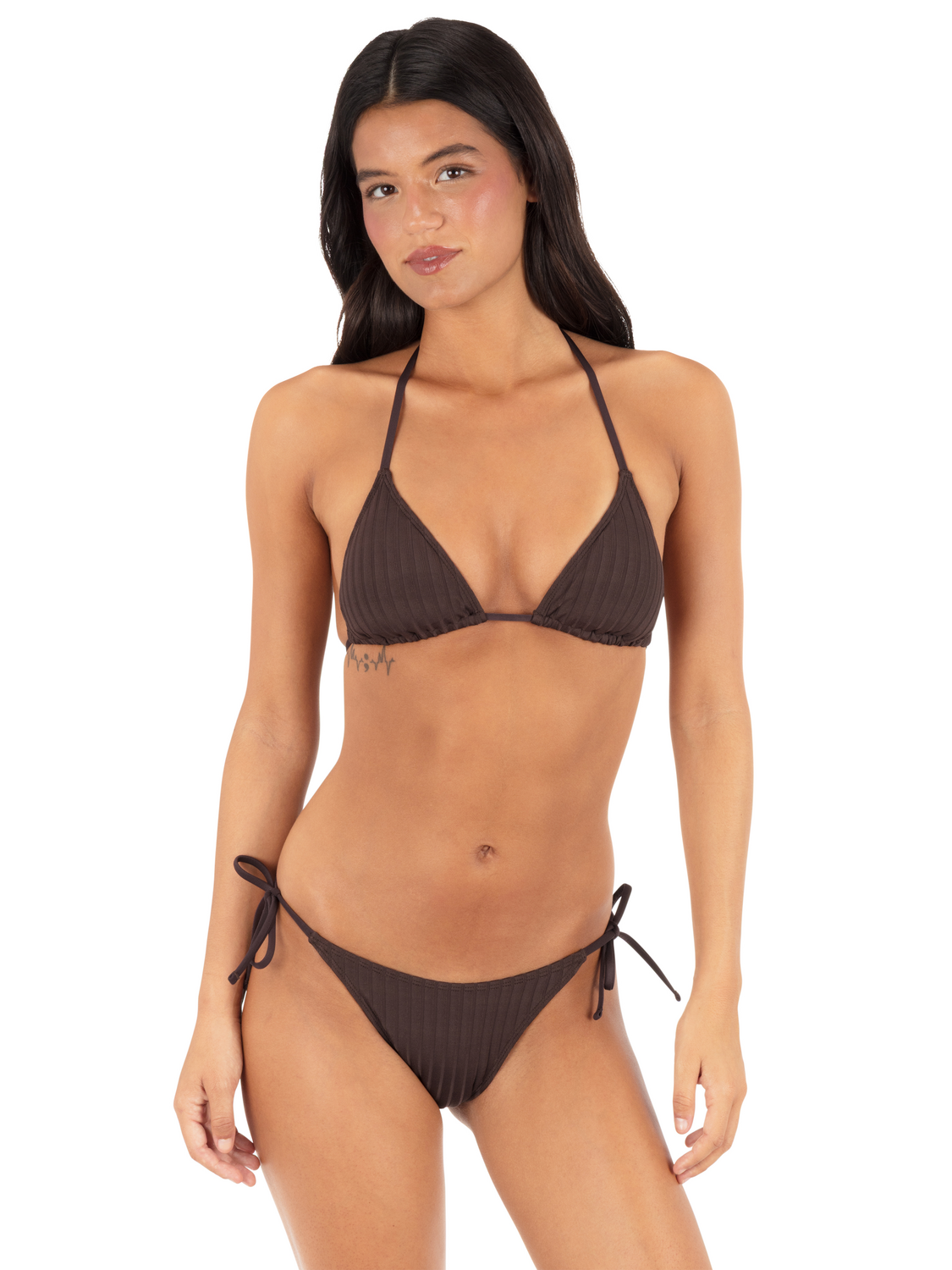 Wide Rib Solid Triangle Top
