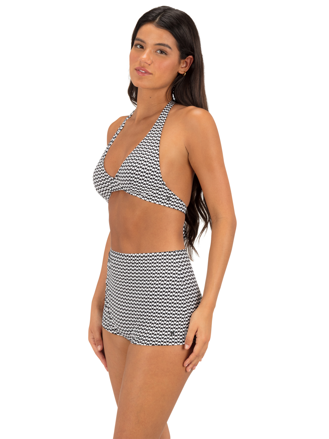 Max Poptic Stripe Soft Cup Halter Top