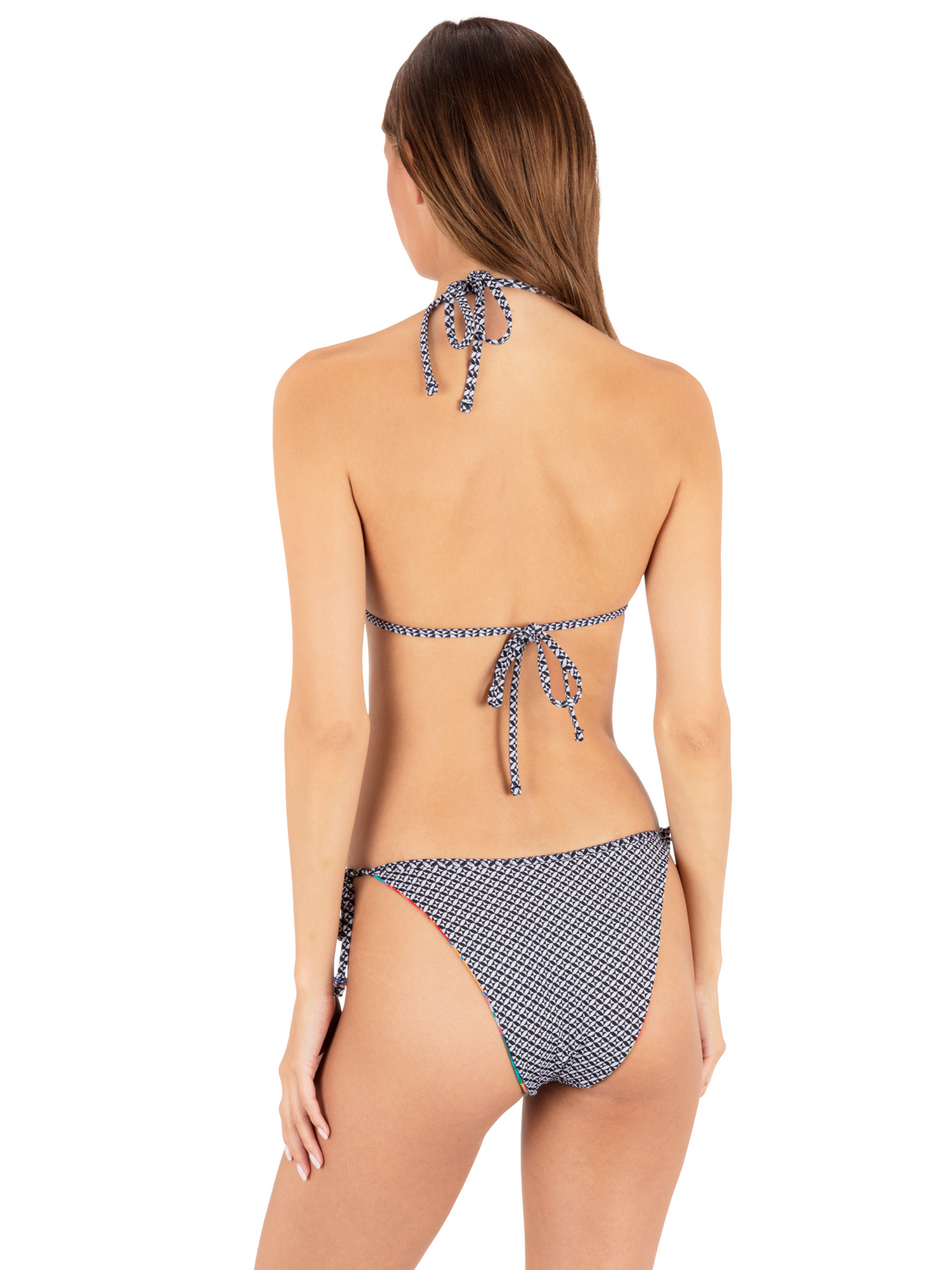 Reversible Pacific Night V Front Tie Side Cheeky Bottom