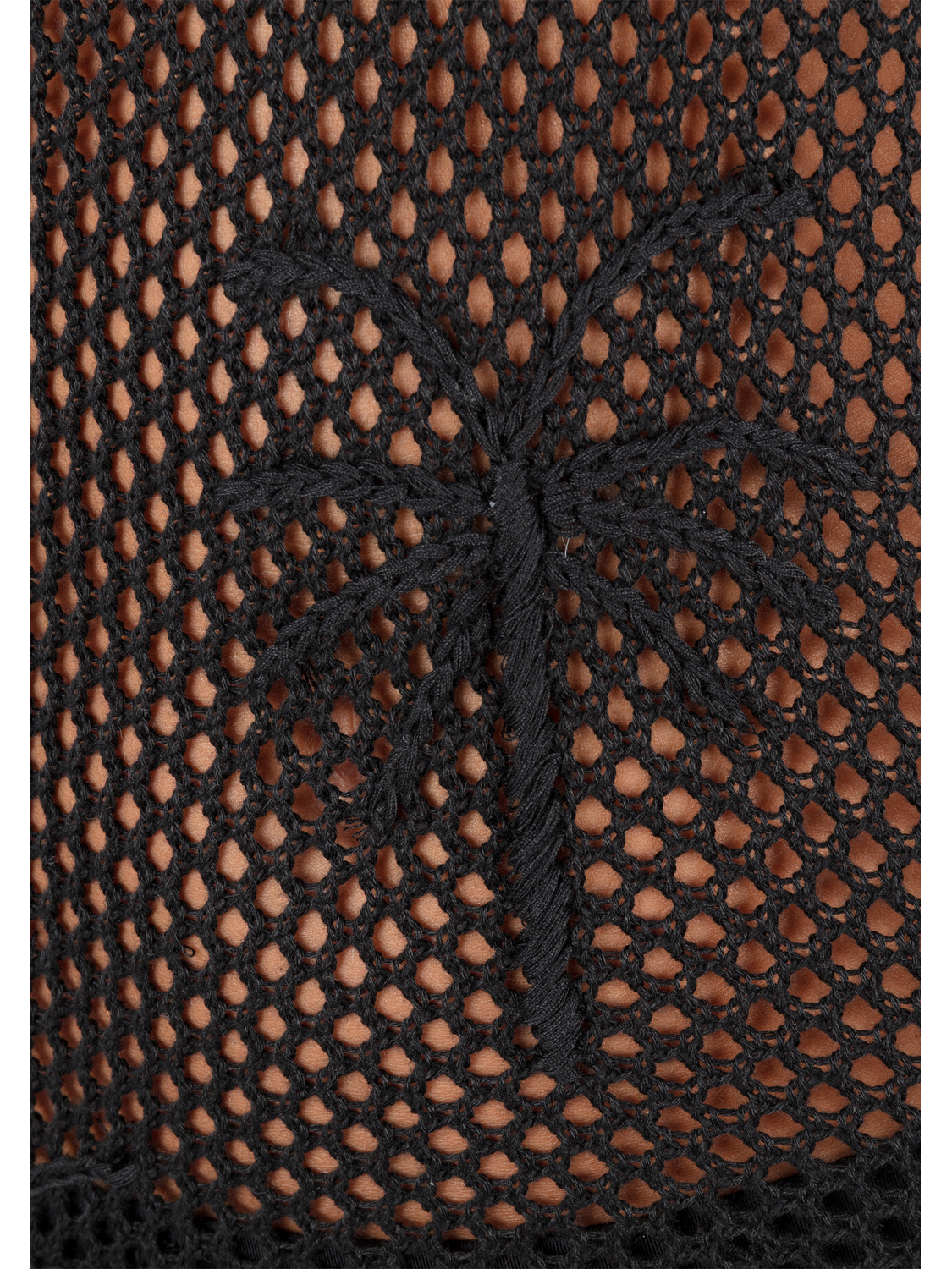 Embroidered Crochet Mini Dress