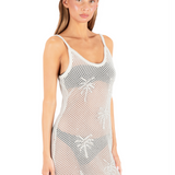 Embroidered Crochet Mini Dress